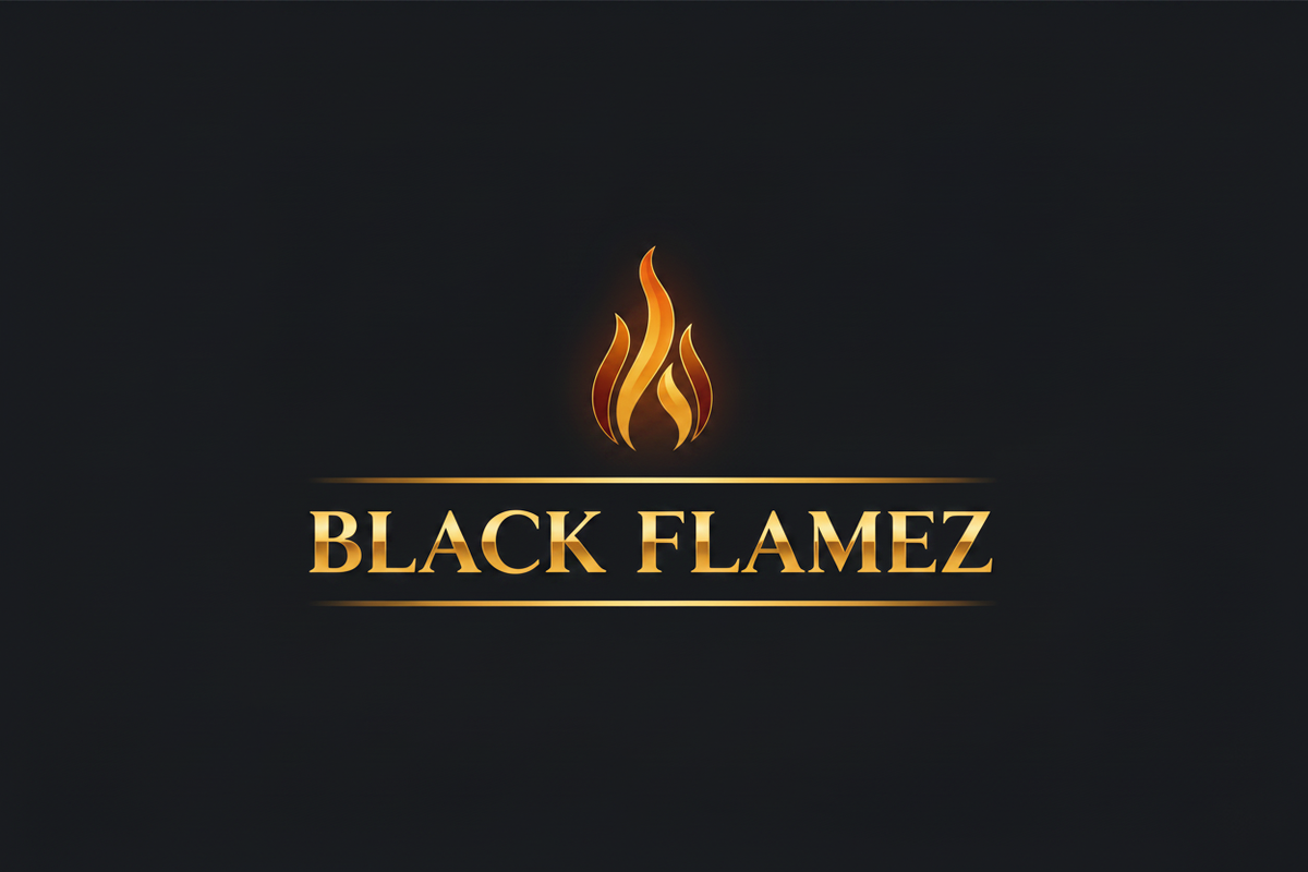 Black Flamez Logo with Lines