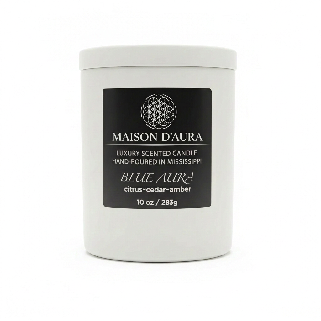 Blue Aura studio candle photo