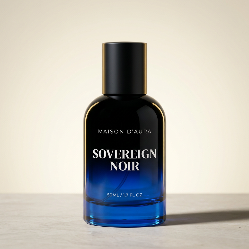 MAISON D'AURA Sovereign Noir 50 ml bottle mockup