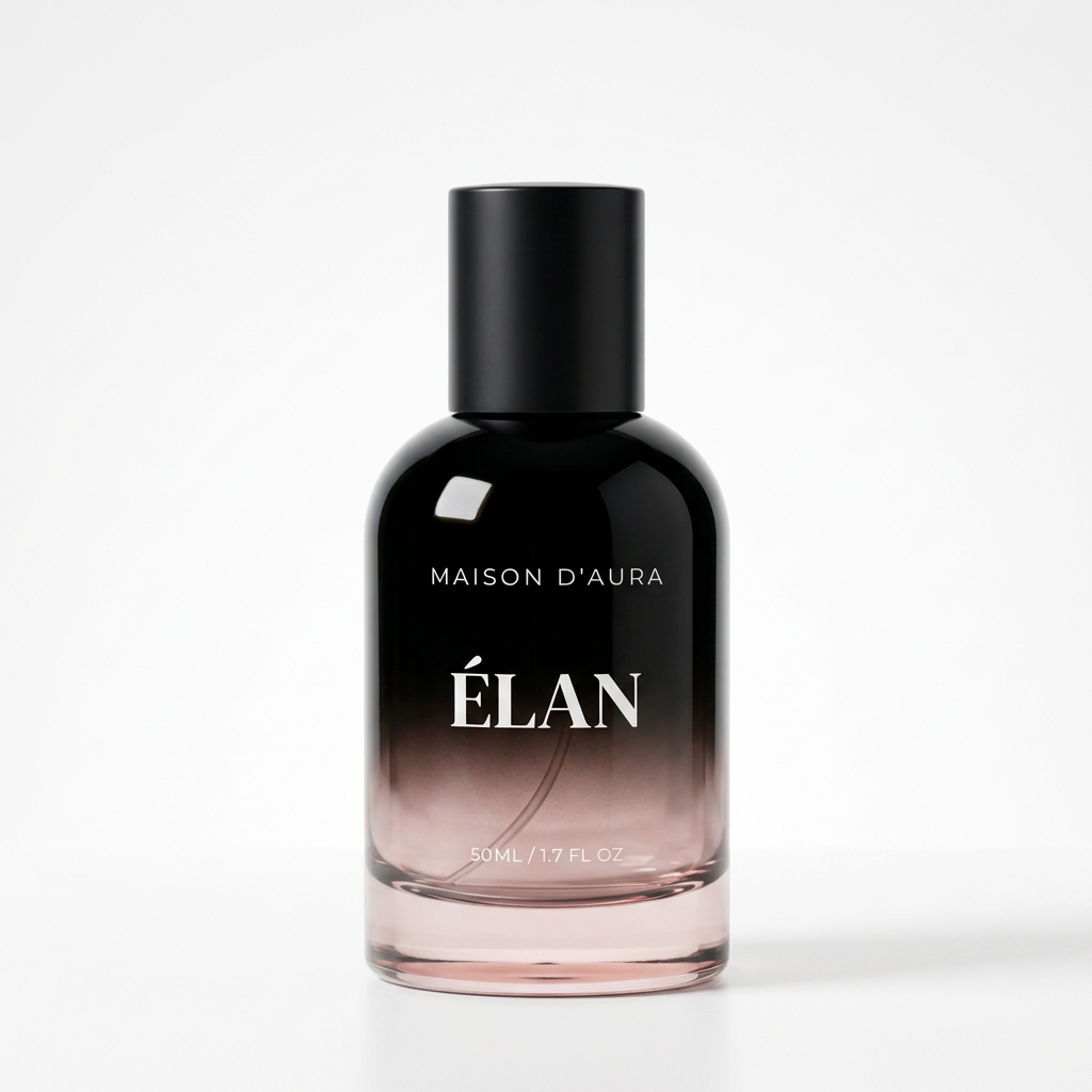 Élan 50 ml blush-base bottle on pure white